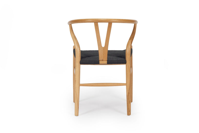 Wishbone Designer Chair – Natural Oak with Black Cord