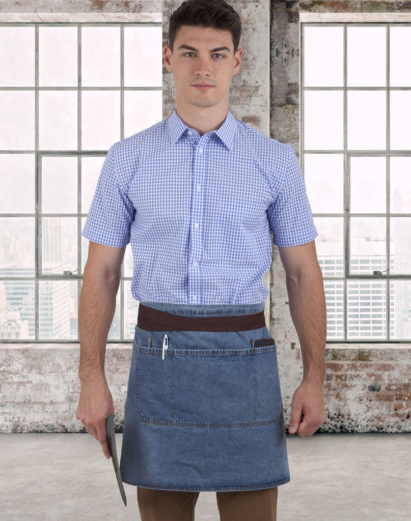 East Denim Half Apron Light Blue