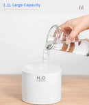 H2O Air Humidifier White 1.1L Rechargeable