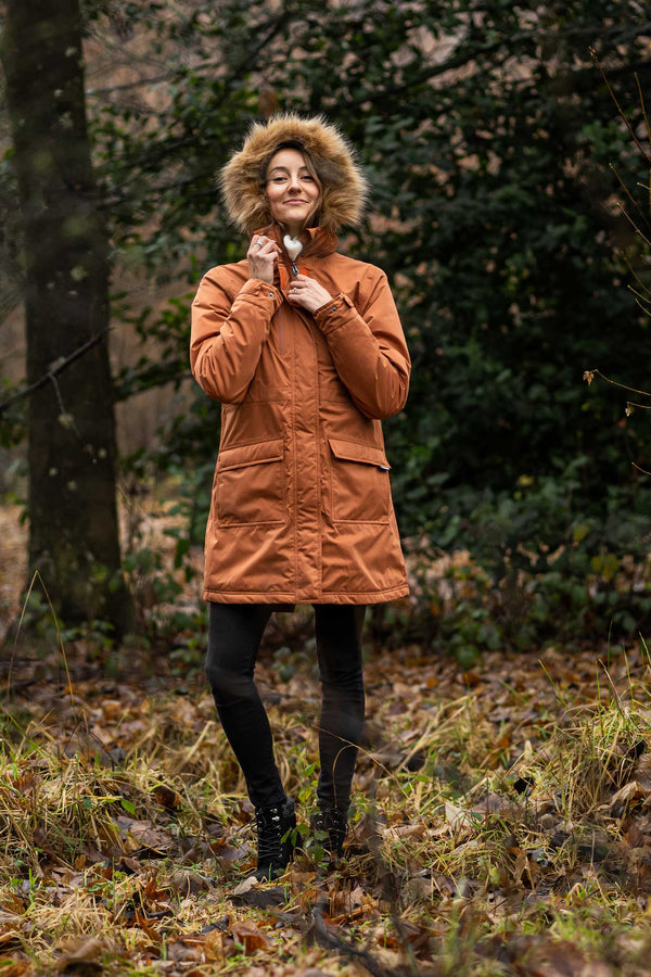 Lyra Womens Parka Jacket Copper