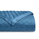 Hamptons Diamond Stitch Bed Throw Vintage Teal