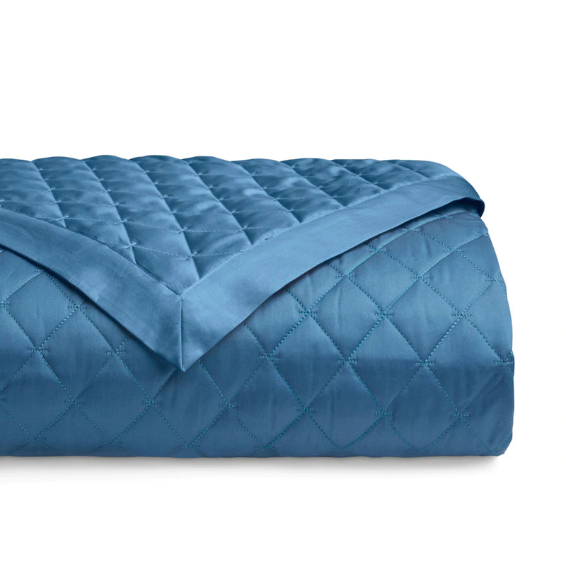 Hamptons Diamond Stitch Bed Throw Vintage Teal