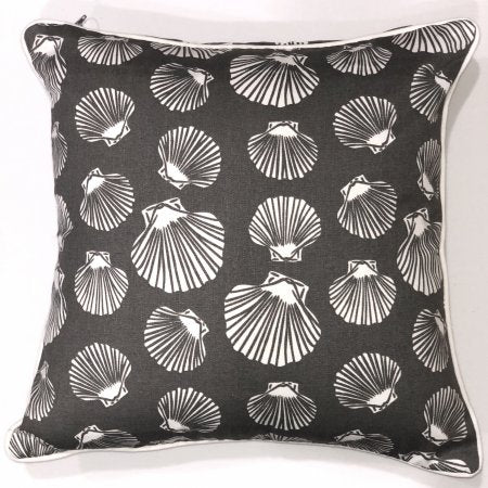 Shells Cushion Cover Grey White