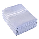 Bistro Table Napkins Light Grey White Stripes