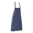 Pinstripe Apron Navy White