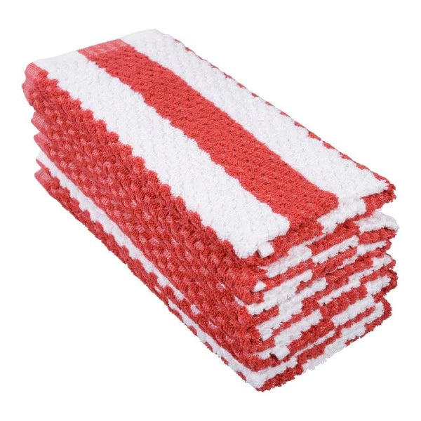 Striped Towelling Swab Red & White