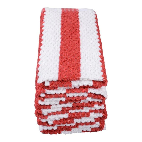 Striped Towelling Swab Red & White