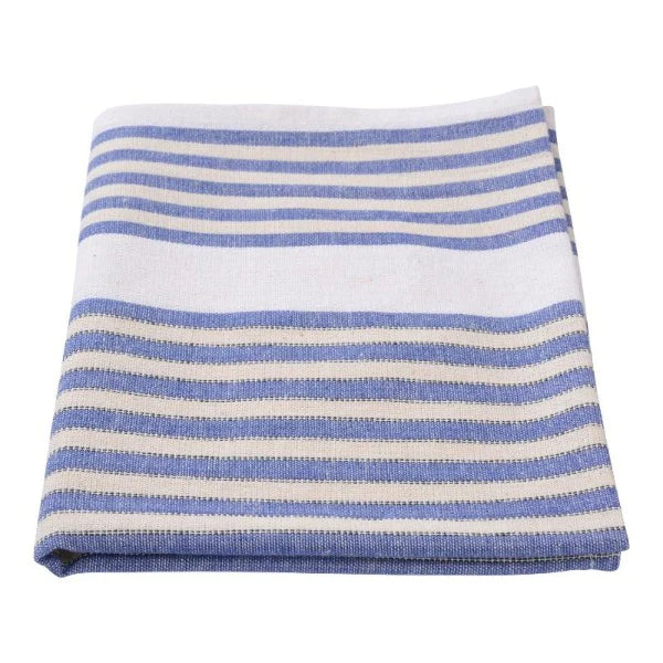 Commercial Striped Tea Towel Blue