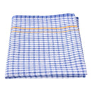 Waffle Check Tea Towel Blue Check