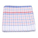 Red and Blue Check Striped Tea Towel