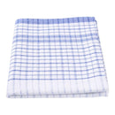 Blue and White Striped Tea Towel Check