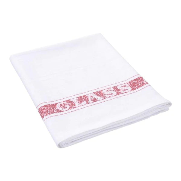 Glass Cloth White Red