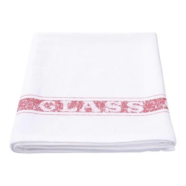 Glass Cloth White Red