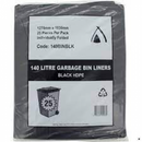 Garbage Bin Liner Heavy Duty 140LT Black CTN/200