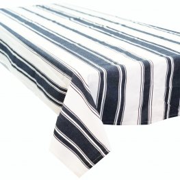 YachtClub Carribbean Navy White Tablecloth