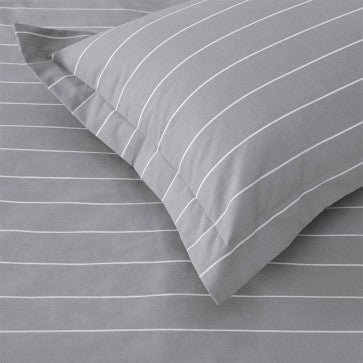 Studio Stripe Quilt Cover Sets - Silver