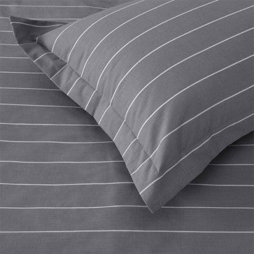 Studio Stripe Quilt Cover Sets - Slate