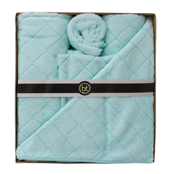 Retreat Bamboo Bath Towel Aqua GiftPack