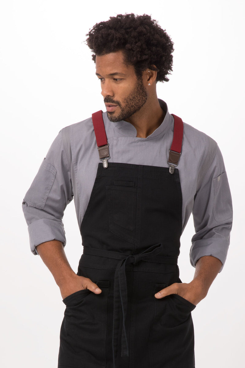 Berkeley Apron Suspenders -Wine