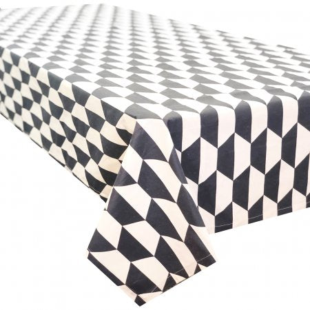 Black White Hexagon Tablecloth