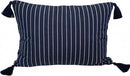 Regatta Navy White Stripe Cushion Cover