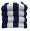 Hotel and Resort Stripe Plush Pool Towel Royal Blue