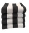 Hotel and Resort Stripe Plush Pool Towel Charcoal