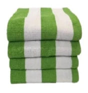 Hotel and Resort Stripe Plush Pool Towel Lime