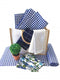 Premium Gingham Check Blue Gift Hamper Set