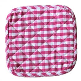 Gingham Check Pot Holder Pink White