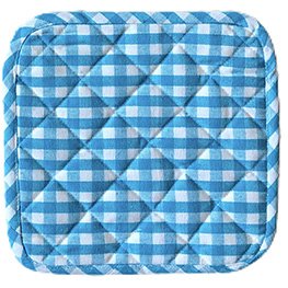 Gingham Check Pot Holder Aqua