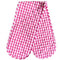 Gingham Check Double Oven Mitt Pink