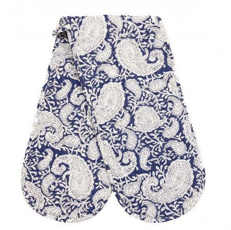 Paisley Blue Lagoon Double Oven Mitt