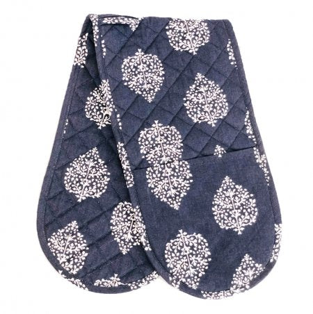 Hamptons Avalon Double Oven Mitt Navy