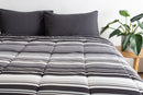 Multi Stripe Comforter Charcoal Stripe