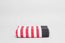 Seaside Beach Towel Red White Black