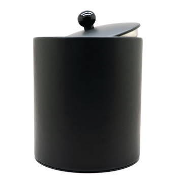 Hotel Ice Bucket Pu Leather Black Cylinder