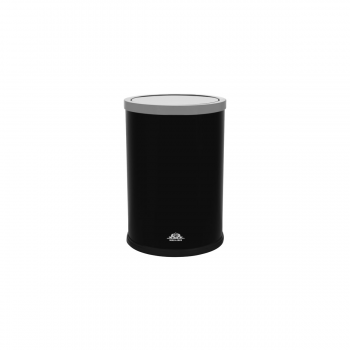 Bin Swing Top Round Black Bin 9lt