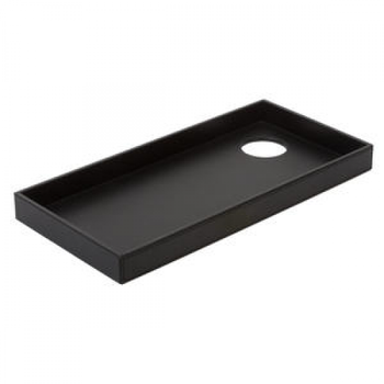 Welcome Tray PU Leather Black Rectangle