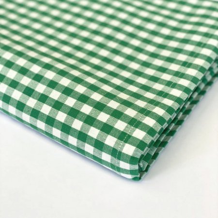 Gingham Check Green Tablecloth