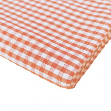 Gingham Check Orange Tablecloth
