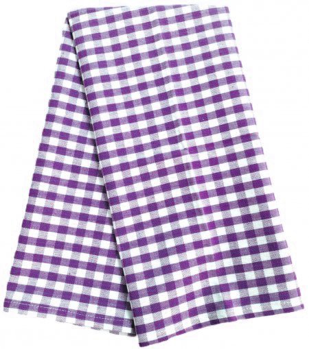 Gingham Check Purple Tea Towel