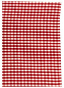 Gingham Check Red Tea Towel