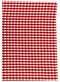 Gingham Check Red Tea Towel