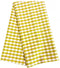 Gingham Check Yellow Tea Towel