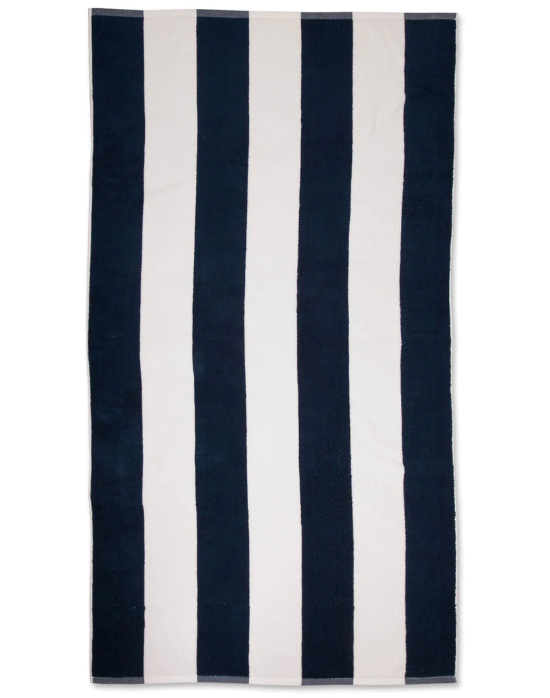 Resort Stripe Beach and Pool Towel Navy