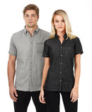 Mens Modern Denim Shirt Short Sleeve Dylan