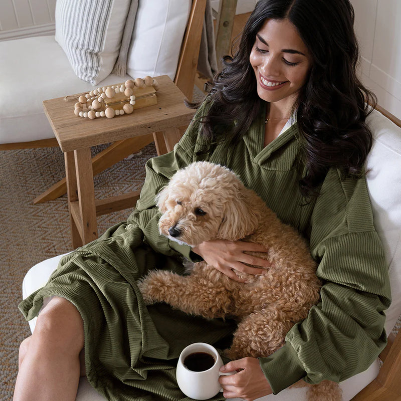 Cordy Blanket Hoodie - Olive