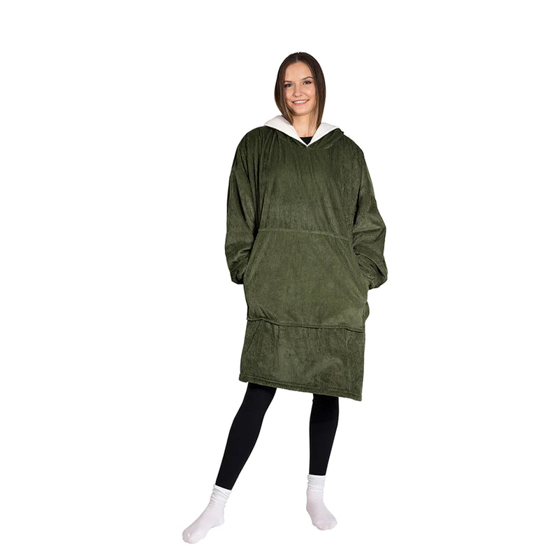 Cordy Blanket Hoodie - Olive