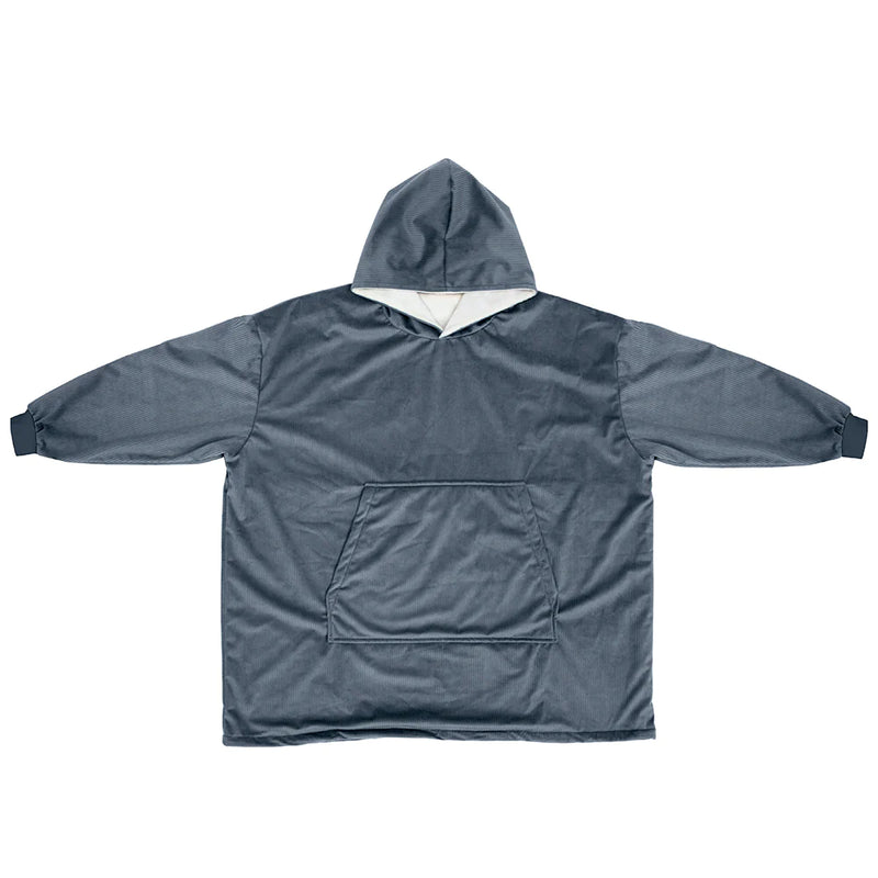 Cordy Blanket Hoodie - Blue